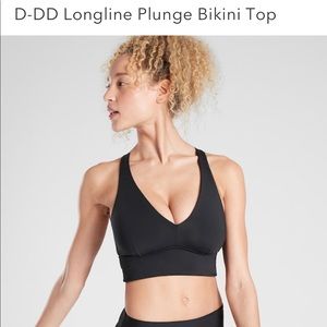 Athleta D/DD Longline Plunge Bikini Top